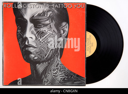 Couverture de l'album vinyle vous tatouage par Rolling Stones, 1981 parution sur Virgin Records Banque D'Images