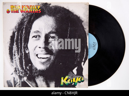 Couverture de l'album vinyle Kaya de Bob Marley & The Wailers, 1978 parution sur Island record label. Banque D'Images