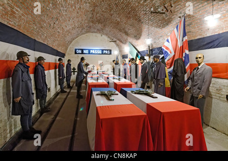 France, Meuse, Verdun, citadelle souterraine, poste de commandement souterrain au cours de la Première Guerre mondiale où il y avait plus de dix Banque D'Images