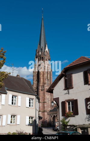 La France, Bas Rhin, Mutzig, église catholique de St Maurice Banque D'Images