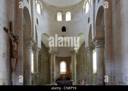 France, Corrèze, Saint Robert, étiqueté Les Plus Beaux Villages de France (Les Plus Beaux Villages de France), choeur de Banque D'Images