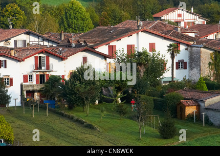 France, Pyrénées Atlantiques, Ainhoa, étiqueté Les Plus Beaux Villages de France (Les Plus Beaux Villages de France), Banque D'Images