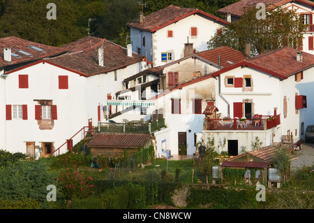 France, Pyrénées Atlantiques, Ainhoa, étiqueté Les Plus Beaux Villages de France (Les Plus Beaux Villages de France), Banque D'Images