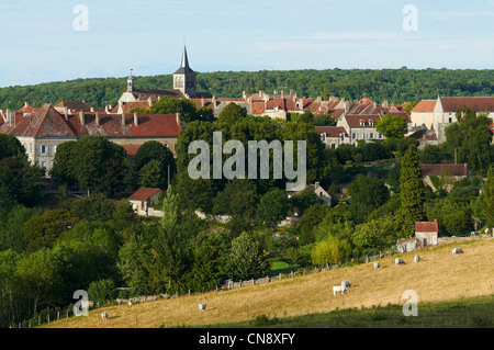 France, Côte d'Or, Flavigny sur Ozerain, étiqueté Les Plus Beaux Villages de France (Les Plus Beaux Villages de France), Banque D'Images