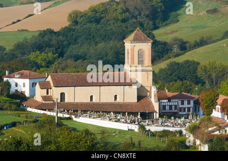 France, Pyrénées Atlantiques, La Bastide Clairence, étiqueté Les Plus Beaux Villages de France (Les Plus Beaux Villages de Banque D'Images