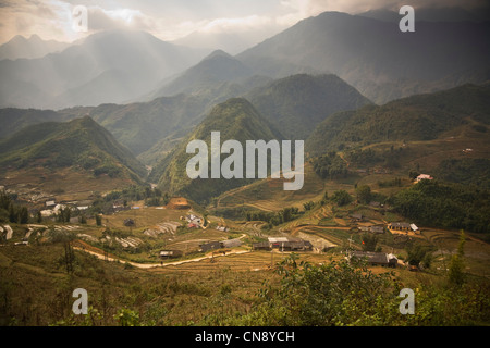 Village Culturel de Catcat près de Sapa, Vietnam Banque D'Images