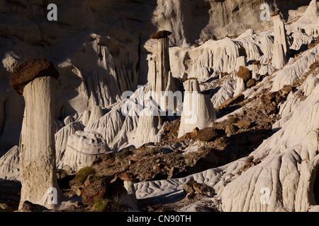 Hoodoo rock formations situé dans la zone de lavage Wahweap Lake Powell - Utah, États-Unis Banque D'Images