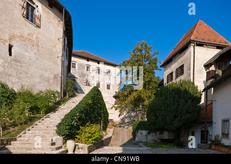 La Slovénie, la région de Gorenjska, Bled, le château-musée Banque D'Images