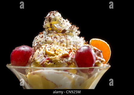 Egec Glace et fruits frais Banque D'Images