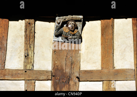 La France, l'Aube, Troyes, maison bois, l'Hôtel du Petit Louvre Banque D'Images