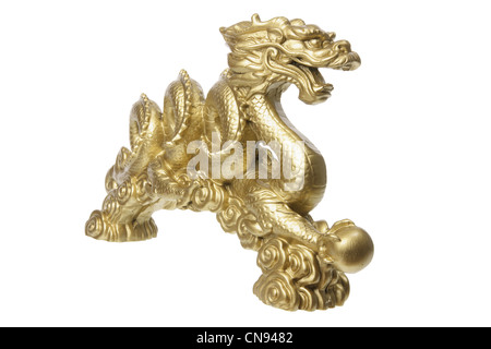 Figurine Dragon d'or Banque D'Images