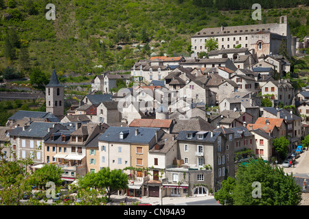 France, Lozere, Sainte Enimie, Gorges du Tarn, étiqueté Les Plus Beaux Villages de France (Les Plus Beaux Villages de France) Banque D'Images