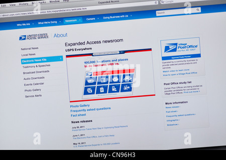 Site web de l'USPS - US Postal Service Banque D'Images