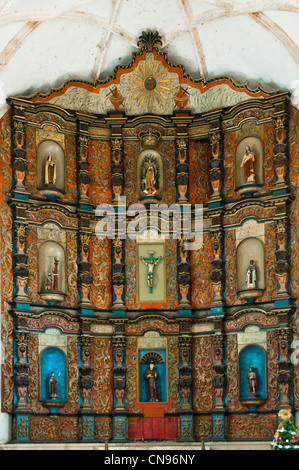 Le Mexique, l'état du Yucatan, Valladolid, à l'intérieur de l'église et couvent de San Bernardino de Siena Banque D'Images