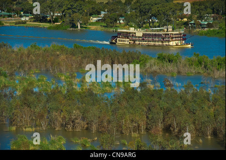 L'Australie, l'Australie, Murray River, La Bruyere, Murray Princess pédalo Banque D'Images