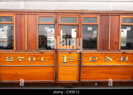 1920 Première Classe Transport ferroviaire Great Northern Railway, chemin de fer à vapeur de la vallée de la Severn. Banque D'Images