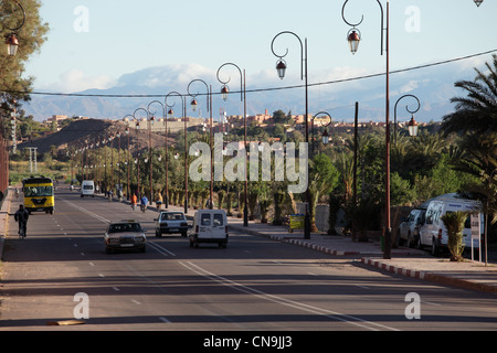Ouarzazate, une grande ville dans le sud du Maroc, l'Afrique. Banque D'Images