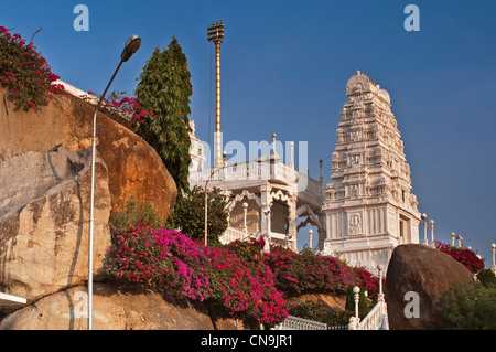 Hindu temple Birla Mandir Hyderabad Andhra Pradesh, Inde Banque D'Images