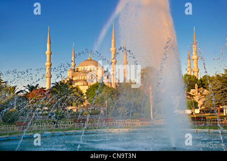 La Mosquée Sultan Ahmed (Sultanahmet Camii) ou Mosquée Bleue, Istanbul, Turquie. Construit de 1609 à 1616 Banque D'Images