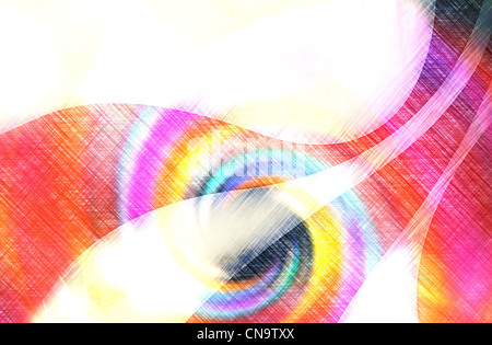 Une illustration colorée abstract swirl qui fait un grand fond. Banque D'Images