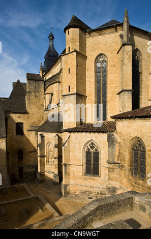 France, dordogne, Périgord Noir, Sarlat la Caneda, chevet de Saint Sacerdos, ancienne cathédrale Banque D'Images