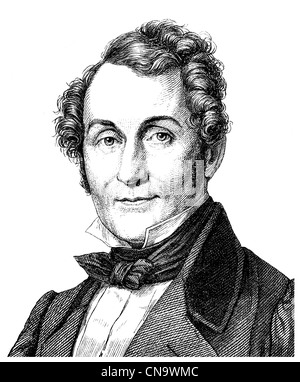 Dimensions historiques, Gustav Albert Lortzing, 1801 - 1851, un compositeur allemand, librettiste, acteur, chanteur et chef d'orchestre Banque D'Images