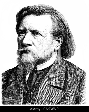 Dimensions historiques, 19e siècle, Karl Ferdinand Gutzkow, 1811 - 1878, un écrivain, dramaturge et journaliste, Banque D'Images