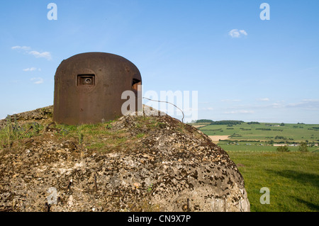 La France, de l'Ardennes, Villy la Ferté, fort de la Ligne Maginot, la tourelle de lutte Banque D'Images