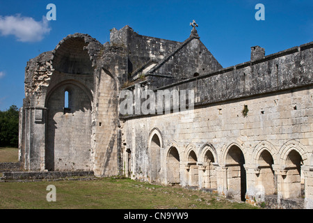 France, Dordogne, Villars, Abbaye de Boschaud, abbaye cistercienne, 12e siècle, appartenait à l'abbaye de Clairvaux Banque D'Images