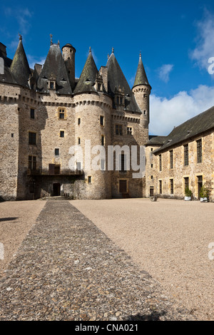 France, Dordogne, Jumilhac le Grand, le château de Jumilhac Banque D'Images