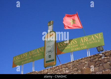 La signalisation au dessus de l entr e de l huile d Argan Argan