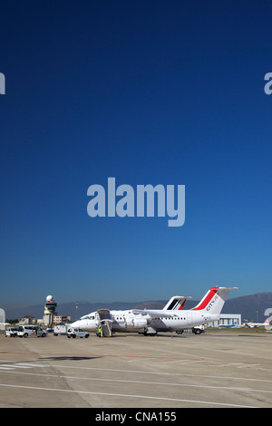 Cityjet avion sur stand à l'aéroport de Florence, Toscane, Italie, Europe Banque D'Images
