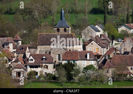 France, Lot, Rignac, le village sur le Causse de Gramat Banque D'Images