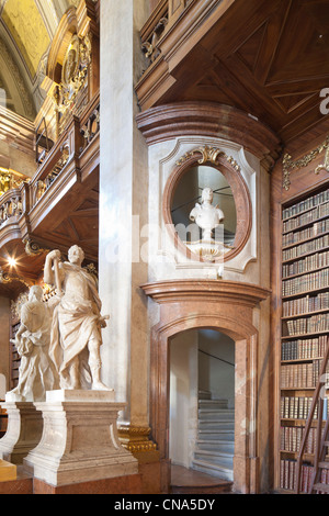 L'Autriche, Vienne, le centre historique classé au Patrimoine Mondial par l'UNESCO, la Hofburg, la Bibliothèque nationale autrichienne (Österreichische Banque D'Images