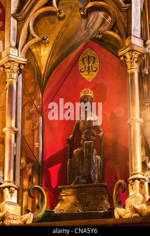 France, Lot, Rocamadour, la Vierge Noire dans la chapelle de Notre-Dame Banque D'Images