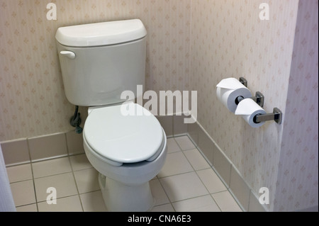 Salle de bains dans une chambre d'hôtel haut de gamme. Banque D'Images