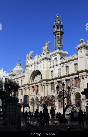 Bureau de poste central (Edificio de Correos y telegrafos) Valencia Espagne Banque D'Images