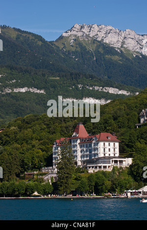 France, Haute Savoie, lac d'Annecy, Menthon Saint Bernard, le Palace de Menthon Banque D'Images