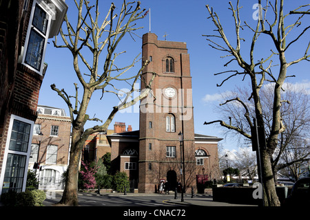 Vieille église de Chelsea, situé au bas de la rue vieille église près de Cheyne Walk. Banque D'Images