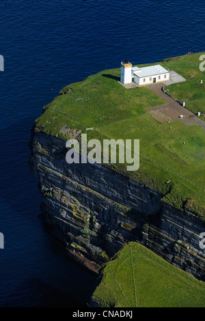 Royaume-uni, Ecosse, Highland, Duncansby Head Lighthouse au niveau le plus au nord-est de la partie continentale de l'antenne (Écossais Banque D'Images