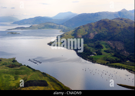 Royaume-uni, Ecosse, Highland, le son de Shuna dans le Loch Linnhe qui prolonge le Caledonian Canal et le Loch Ness, le Banque D'Images