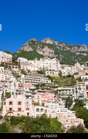 L'Italie, la Campanie, la Côte Amalfitaine, classée au Patrimoine Mondial de l'UNESCO, Positano Banque D'Images