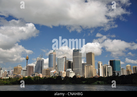 Vue de Central Business District de Farm Cove, Sydney, New South Wales, Australia Banque D'Images