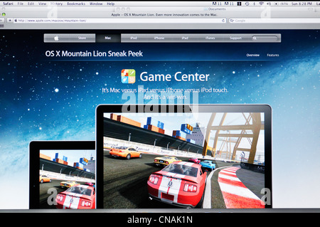 Site web d'Apple - Game Center Banque D'Images