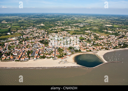 France, Loire-Atlantique, La Bernerie en Retz (Photographie aérienne) Banque D'Images