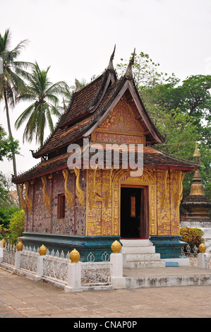 La chapelle rouge, Wat Xieng Thong (Temple de la ville d'Or), Khem Khong, Luang Prabang, Laos, Luang Prabang Province Banque D'Images