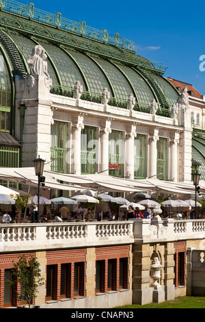 L'Autriche, Vienne, le centre historique classé au Patrimoine Mondial par l'UNESCO, le palais de Hofburg, Burggarten, Palmenhaus, Imperial Banque D'Images