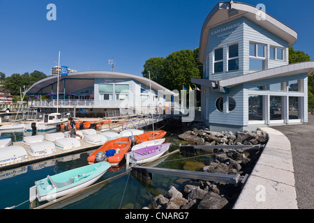 France, Haute Savoie, Le Chablais, Thonon les Bains, le port de plaisance Banque D'Images