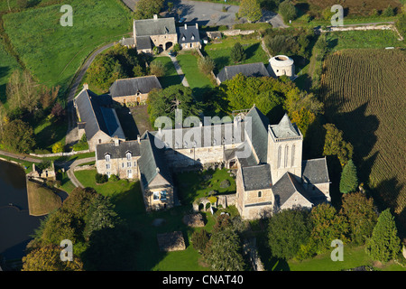 France, Basse-Normandie, la Lucerne d'Outre Mer (vue aérienne) Banque D'Images