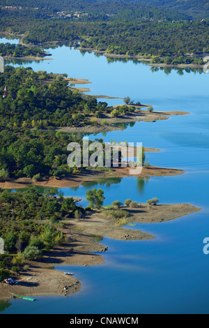 La France, Pays de Fayence, Var, lac Saint Cassien (vue aérienne) Banque D'Images